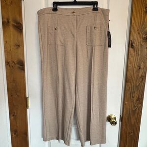 Rachel Zoe Beige Wide-Leg Trousers Size - XL